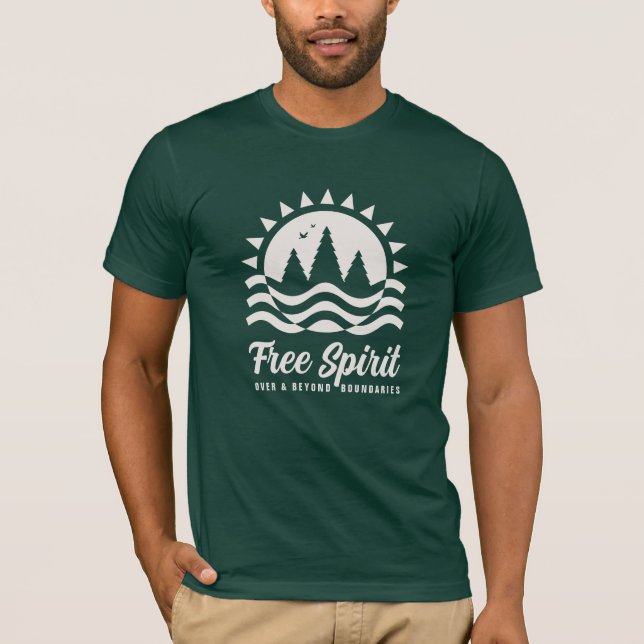 Free Spirit Over Beyond Boundaries River T-Shirt (Vorderseite)