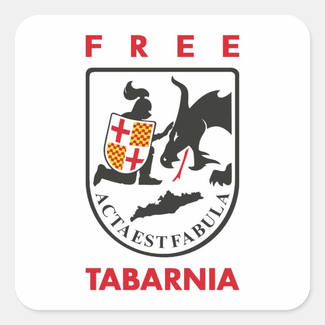 Free Tabarnia 3 Quadratischer Aufkleber (Vorderseite)