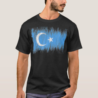 FREE THE UYGHURS UIGHUR FLAG EAST TURKESTAN XINJIA T-Shirt