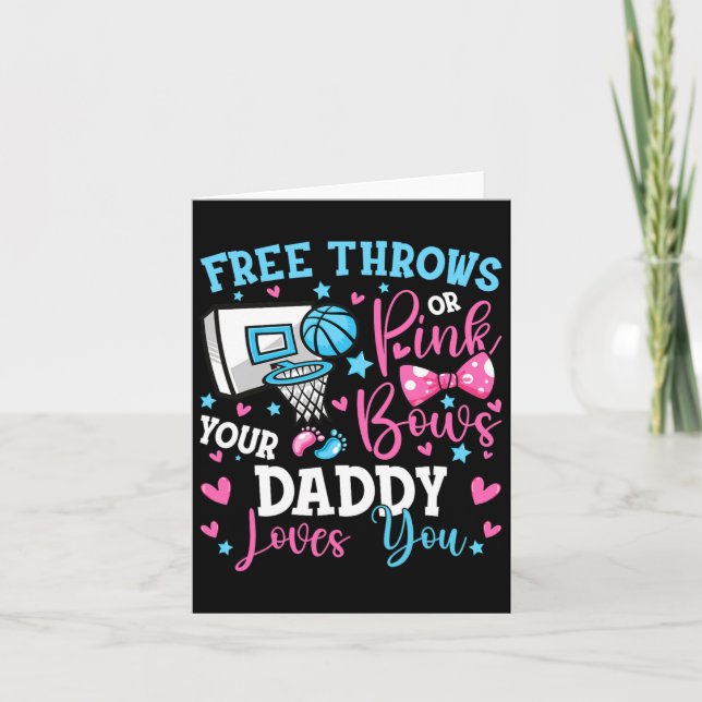 Free Throws oder Pink Bows Daddy Lieben, die Sie N Karte (Vorderseite)
