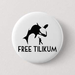 Free Tilikum Rette den Orca Killer Wal Button
