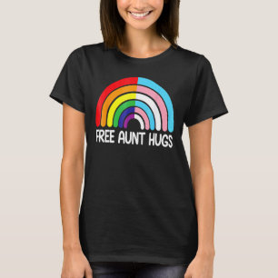 Free Tunt Hugs Rainbow Transgender Flag Lgbtq Gay T-Shirt