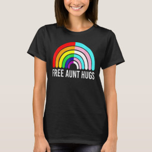 Free Tunt Hugs Rainbow Transgender Flag Lgbtq Gay T-Shirt