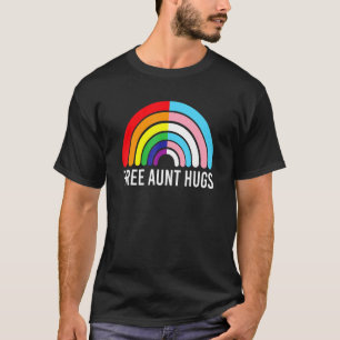 Free Tunt Hugs Rainbow Transgender Flag Lgbtq Gay T-Shirt