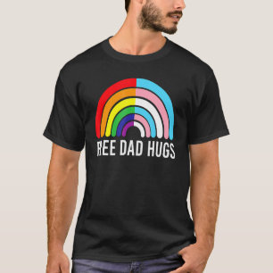 Free Tunt Hugs Rainbow Transgender Flag Lgbtq Gay T-Shirt