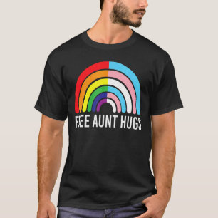 Free Tunt Hugs Rainbow Transgender Flag Lgbtq Gay T-Shirt