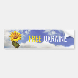 Free Ukraine Blue Yellow Sunflower Peace Bumper St Autoaufkleber
