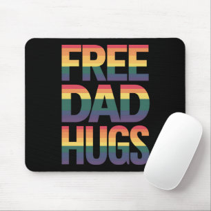 Free Vater Hugs LGBTQ Gay Pride Monat Verbündete s Mousepad