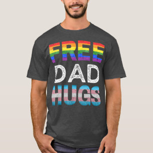 Free Vater Hugs LGBTQ Gay Pride Monat Verbündete  T-Shirt