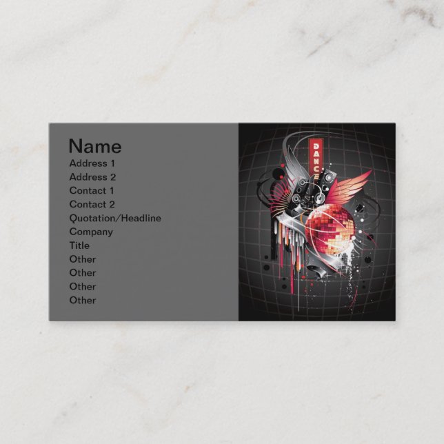 Free Vector Musical Theme Trend Visitenkarte (Vorderseite)