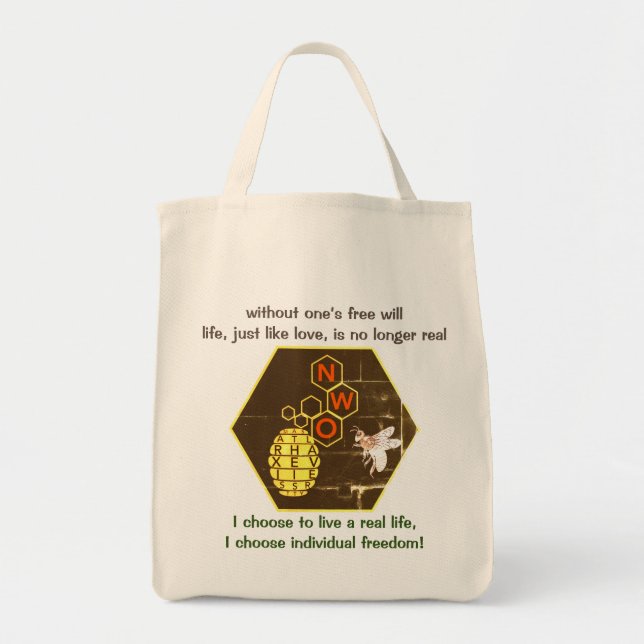 Free will = echter Lebensbeutel Tragetasche (Vorne)