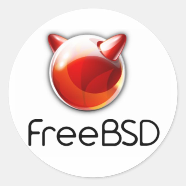FreeBsd bald Runder Aufkleber (Vorderseite)