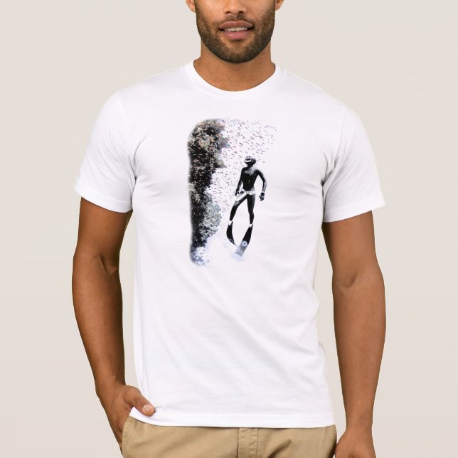 Freediver Riff - angepasst. Bio (Männer) T-Shirt (Vorderseite)