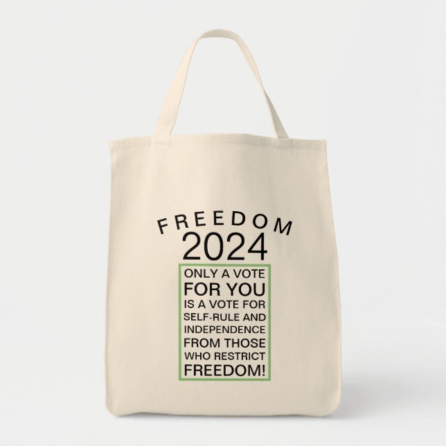 Freedom 2024 Lebensmittelladen Tragetasche (Vorne)