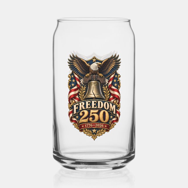 FREEDOM 250 Liberty Eagle Doppelseitige Dose Dosenglas (Rückseite)