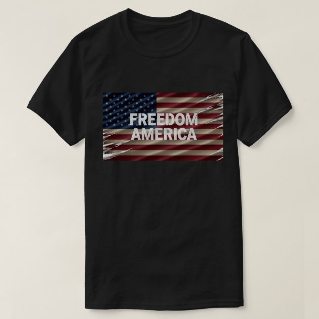 FREEDOM AMERICA Männertrikot T-Shirt (Design vorne)