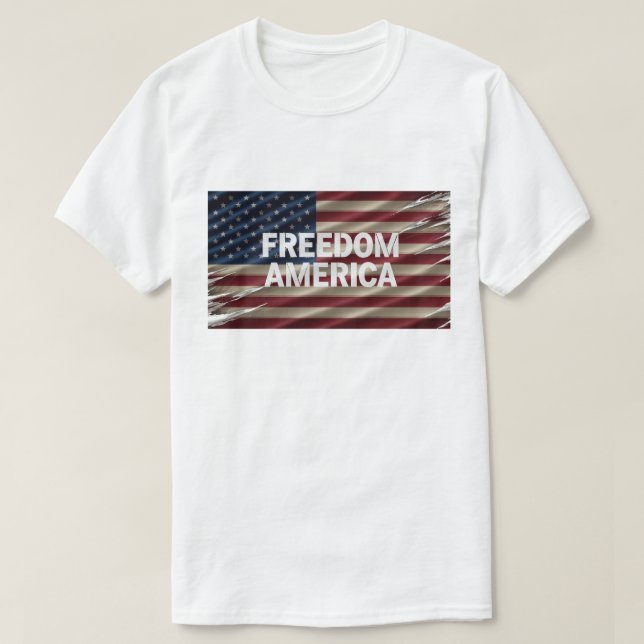 FREEDOM AMERICA Männertrikot T-Shirt (Design vorne)