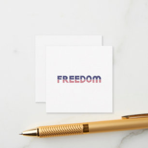 Freedom American Flag for Patriotic & Liberty Begleitkarte