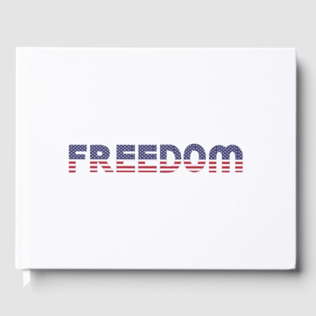 Freedom American Flag for Patriotic & Liberty Gift Gästebuch (Vorderseite)