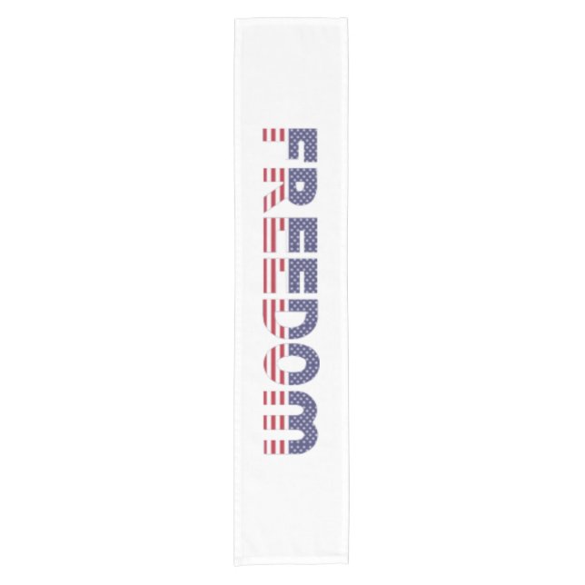 Freedom American Flag for Patriotic & Liberty Gift Kurzer Tischläufer (Vorderseite)