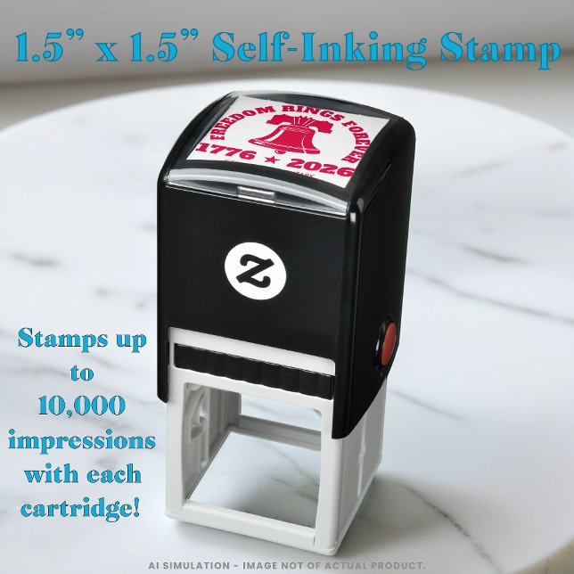 Freedom Bell 1776–2026 School Trodat 4924 Rubber Permastempel (Von Creator hochgeladen)