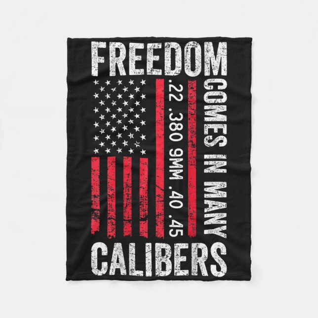 Freedom Comes In Many Calibers - Funny Pro Gun (on Fleecedecke (Vorderseite)