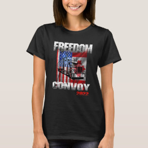 Freedom Convoy 2022 American Canadian Flag Support T-Shirt