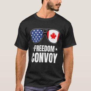 Freedom Convoy 2022 Brillen USA Amerika Kanada Fl T-Shirt
