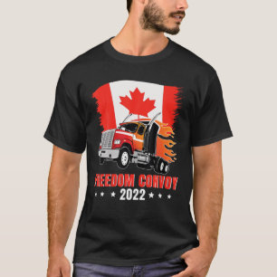 Freedom Convoy 2022 USA Kanada Flag Truckers Truck T-Shirt