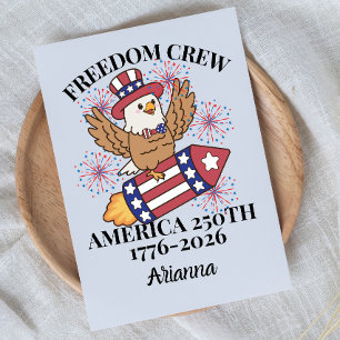 Freedom Crew 250. Jubiläum 4. Juli Postkarte