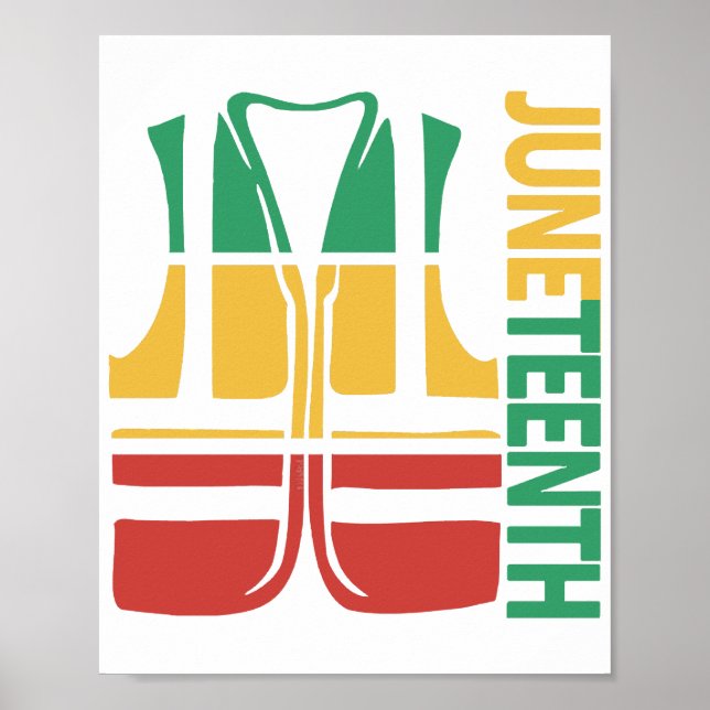 Freedom Day Vest Coworker Swagazon Associate Junet Poster (Vorne)