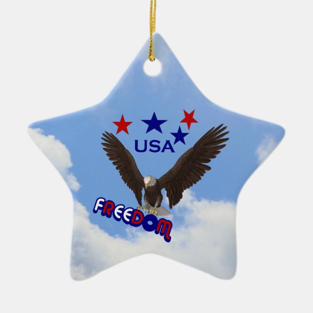 Freedom Eagle Patriotic Ornament (Vorne)