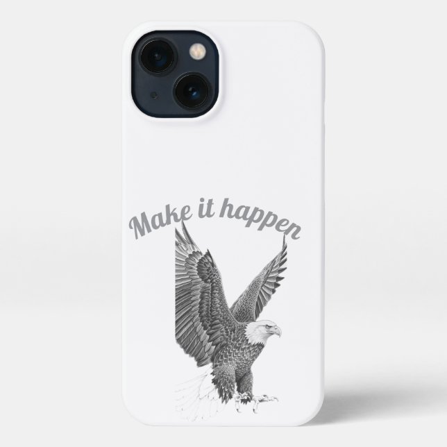 Freedom Eagle Sketch Phone Case iPhone Hülle (Rückseite)