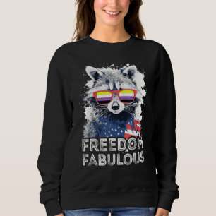 Freedom Fabulous  Waschbär Non Binäre Sonnenbrille Sweatshirt
