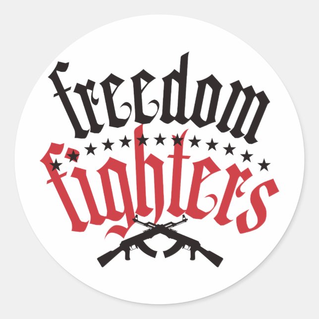 Freedom Fighters Runder Aufkleber (Vorderseite)