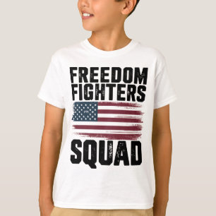 Freedom Fighters Squad 1776 Flag USA Unabhängigkei T-Shirt
