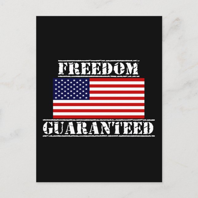 FREEDOM GARANTIERT US-Flag Postkarten (Vorderseite)