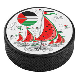 Freedom Global Sumud Flotilla Boats to Gaza Eishockey Puck