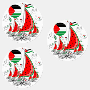 Freedom Global Sumud Flotilla Boats to Gaza Etiketten