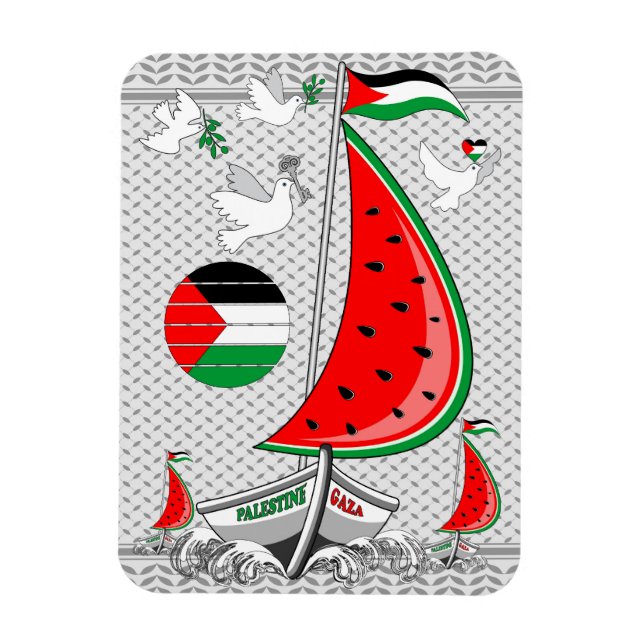 Freedom Global Sumud Flotilla Boats to Gaza Magnet (Vertikal)