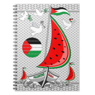 Freedom Global Sumud Flotilla Boats to Gaza Notizblock