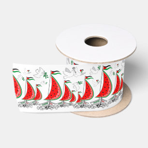 Freedom Global Sumud Flotilla Boats to Gaza Satinband