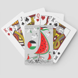 Freedom Global Sumud Flotilla Boats to Gaza Spielkarten