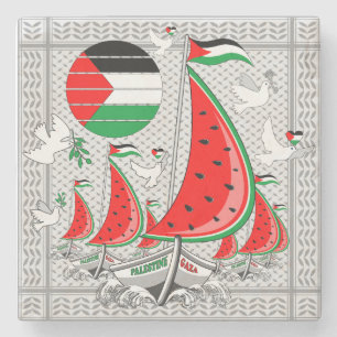 Freedom Global Sumud Flotilla Boats to Gaza Steinuntersetzer