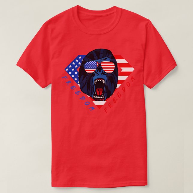 FREEDOM GORILLA T-Shirt (Design vorne)