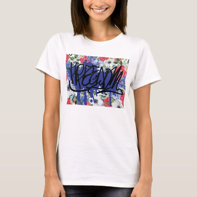 Freedom Graffiti - USA Women T-Shirt (Vorderseite)