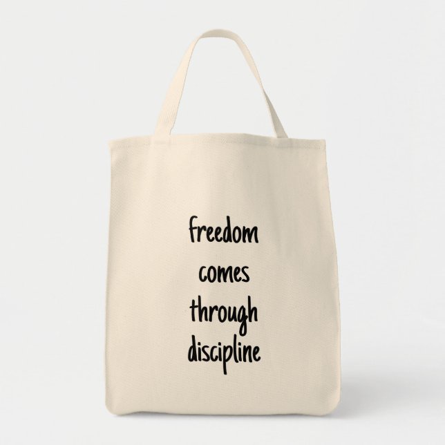 Freedom Grocery Tote Bag Tragetasche (Vorne)