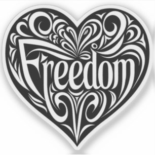 Freedom Heart Vinyl Aufkleber