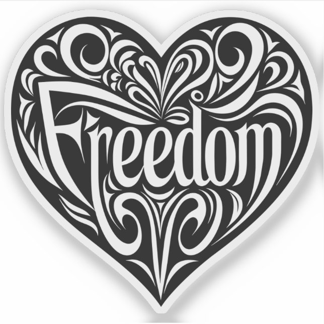 Freedom Heart Vinyl Aufkleber (Vorderseite)