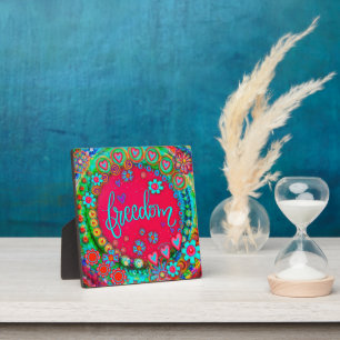 Freedom Hübsch floral Whimsical Inspiration Easel Fotoplatte